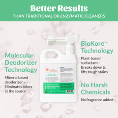 SKOUT'S HONOR urine destroyer on turf cleans and refreshes outdoor grass areas.