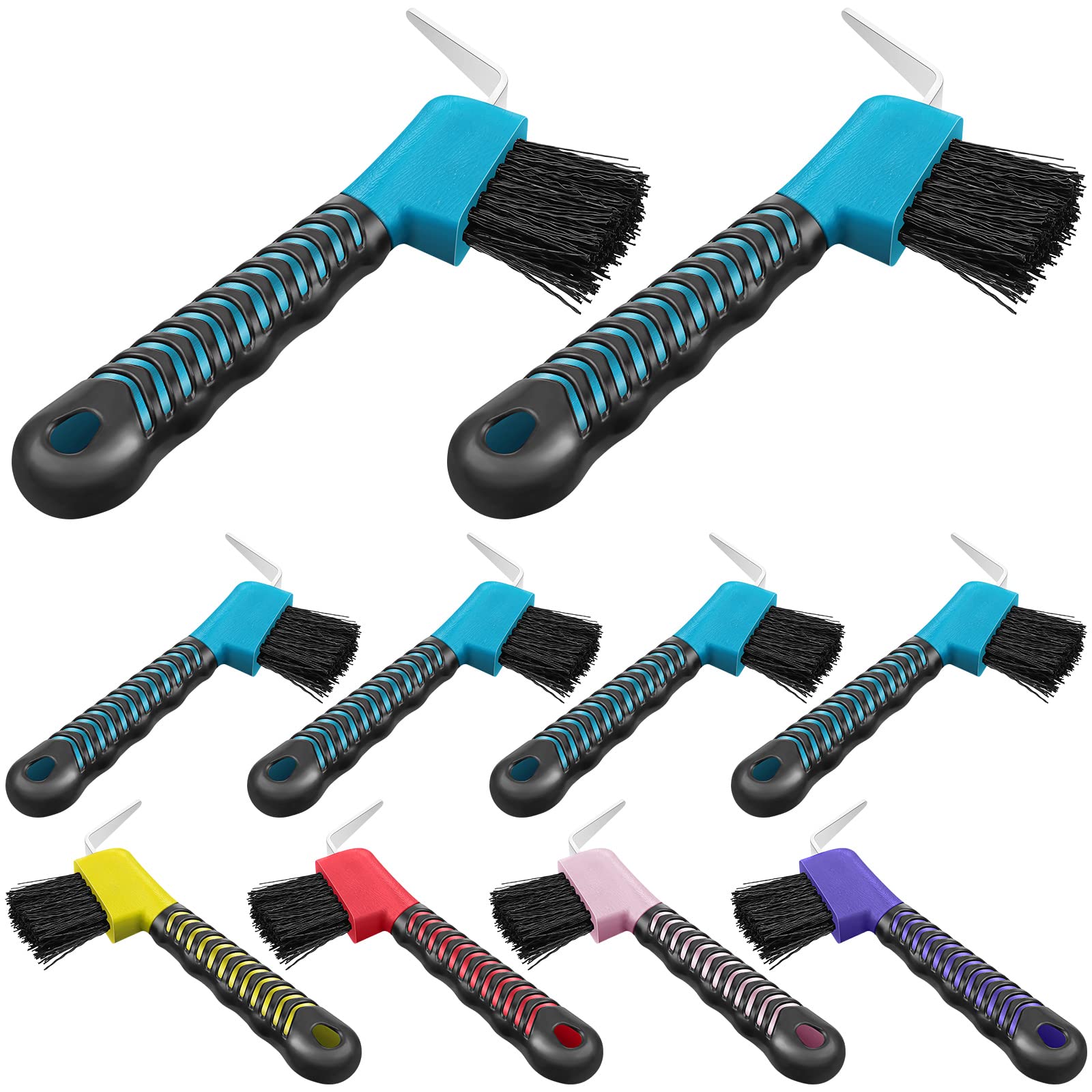 Skylety hoof pick brush with soft rubber handle for daily hoof care.