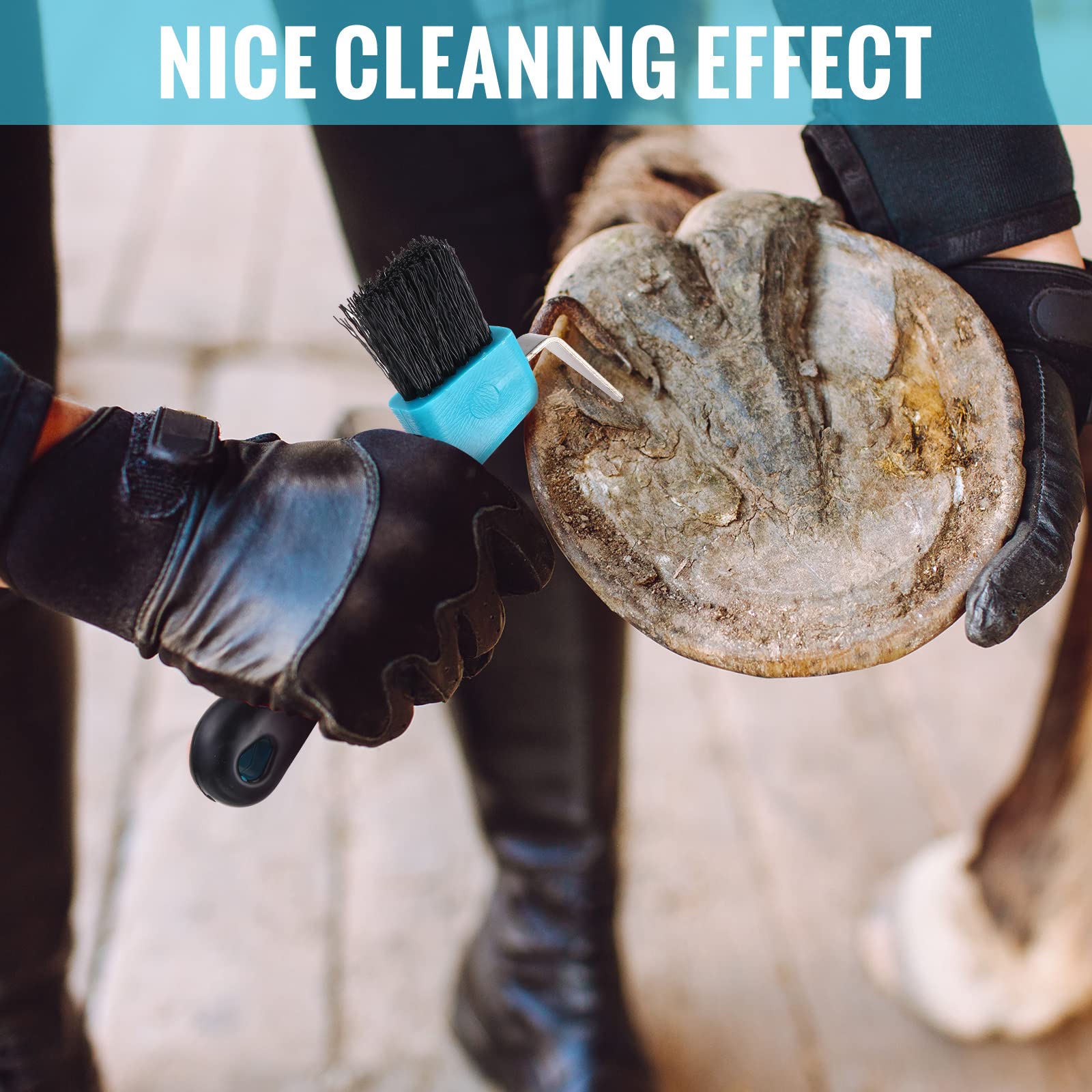 Skylety tool removes dirt from muddy boots after riding sessions.