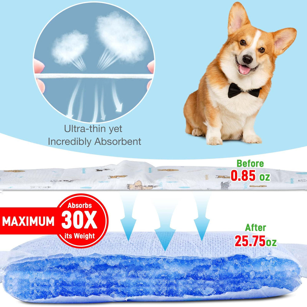 SkyLion dog diapers small with breathable top layer for comfort and chafe prevention.