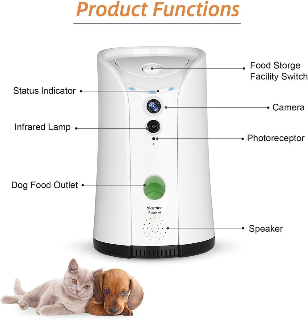 SKYMEE full-HD night vision capture for day and night pet visibility.
