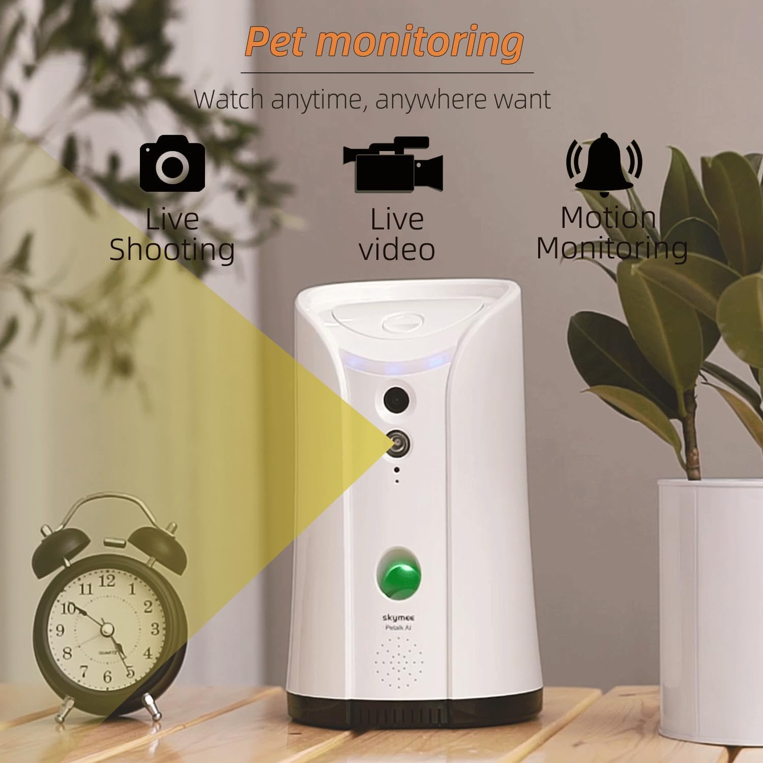 SKYMEE multi-device sharing allows family members to access pet moments.
