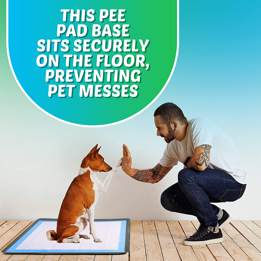 Skywin dog pad holder tray compatible with 24x36 pads for easy swaps.