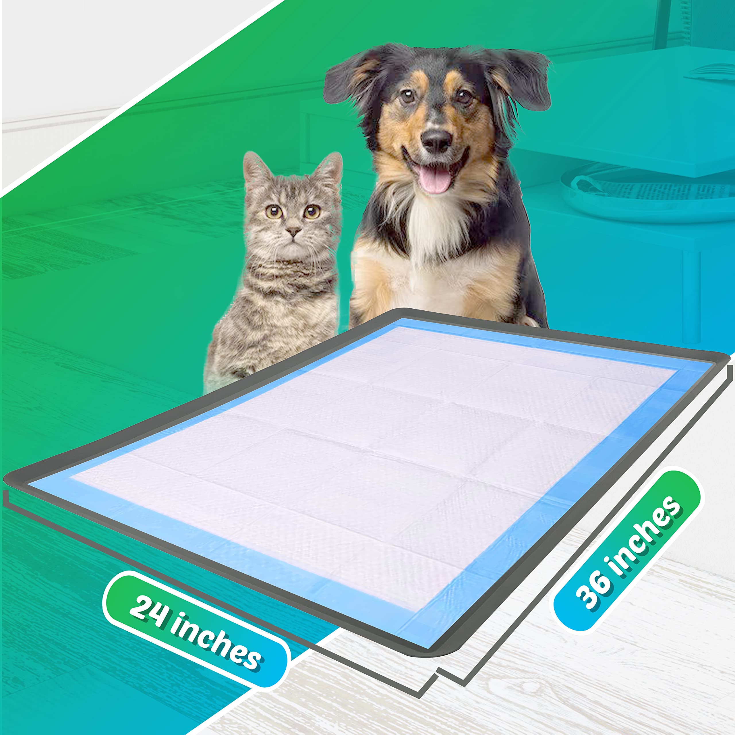 Skywin dog pad holder tray protects floors during house training and reduces cleanup effort.