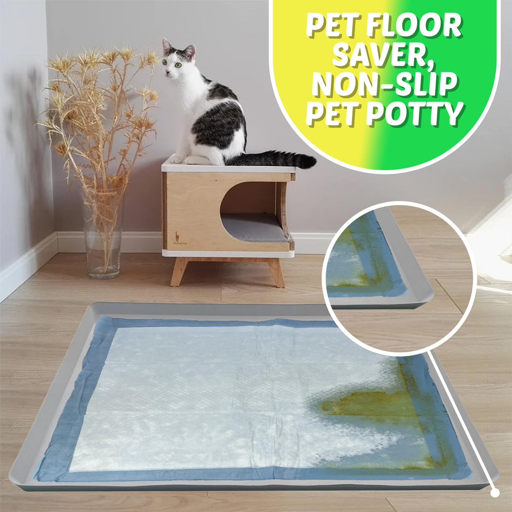 Skywin TidyFriend shows pads fit compatible with 27.5 x 44 inch pads.