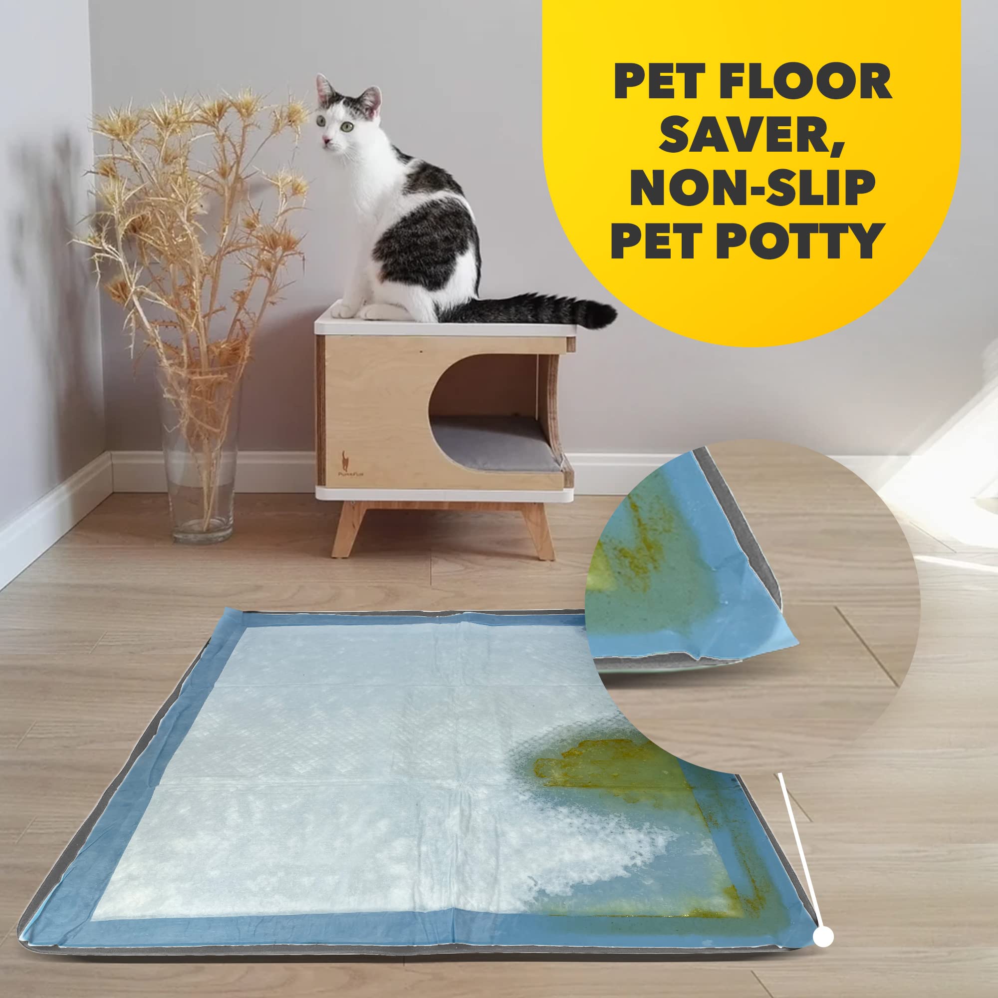 Skywin TidyFriend Tray designed for standard potty pads and training routines