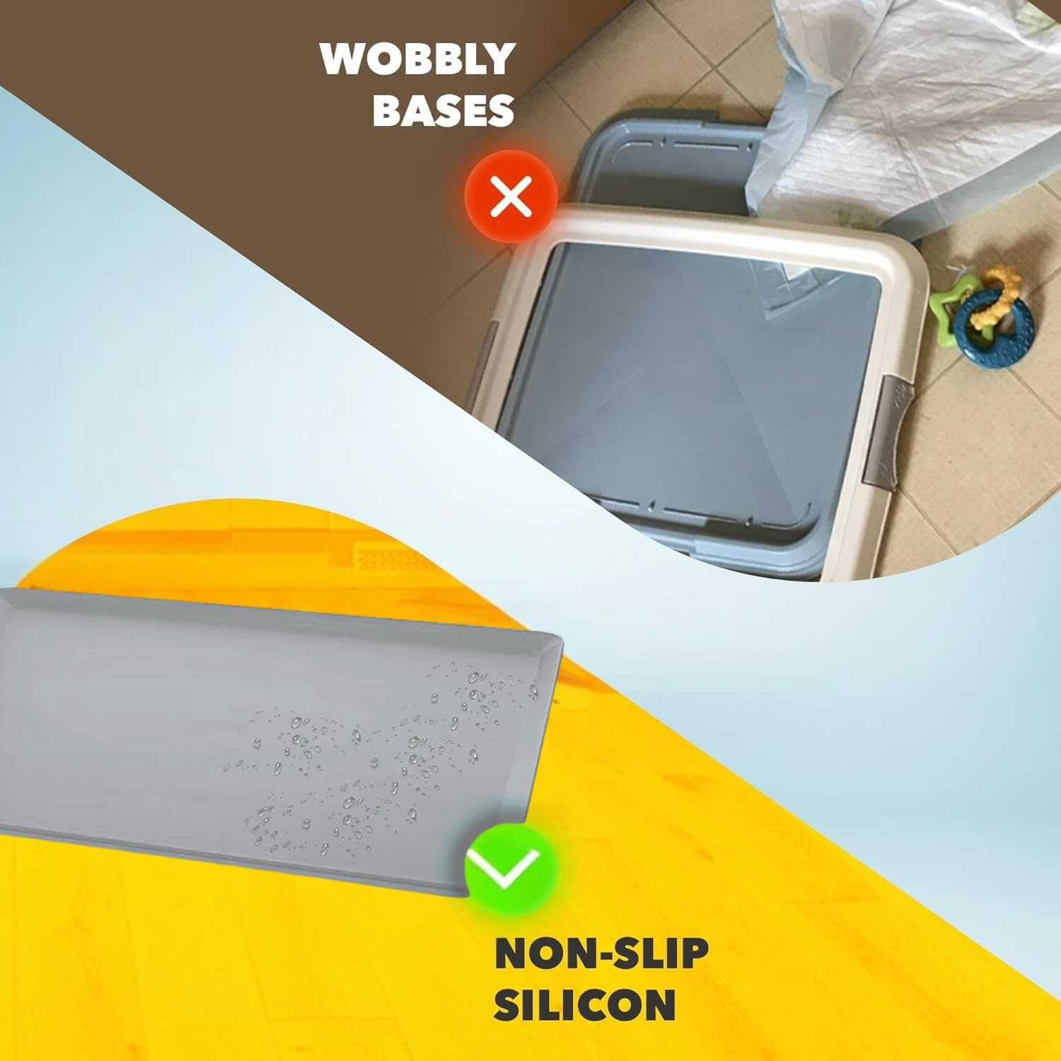 Skywin TidyFriend Tray with raised edges contains leaks and protects floors