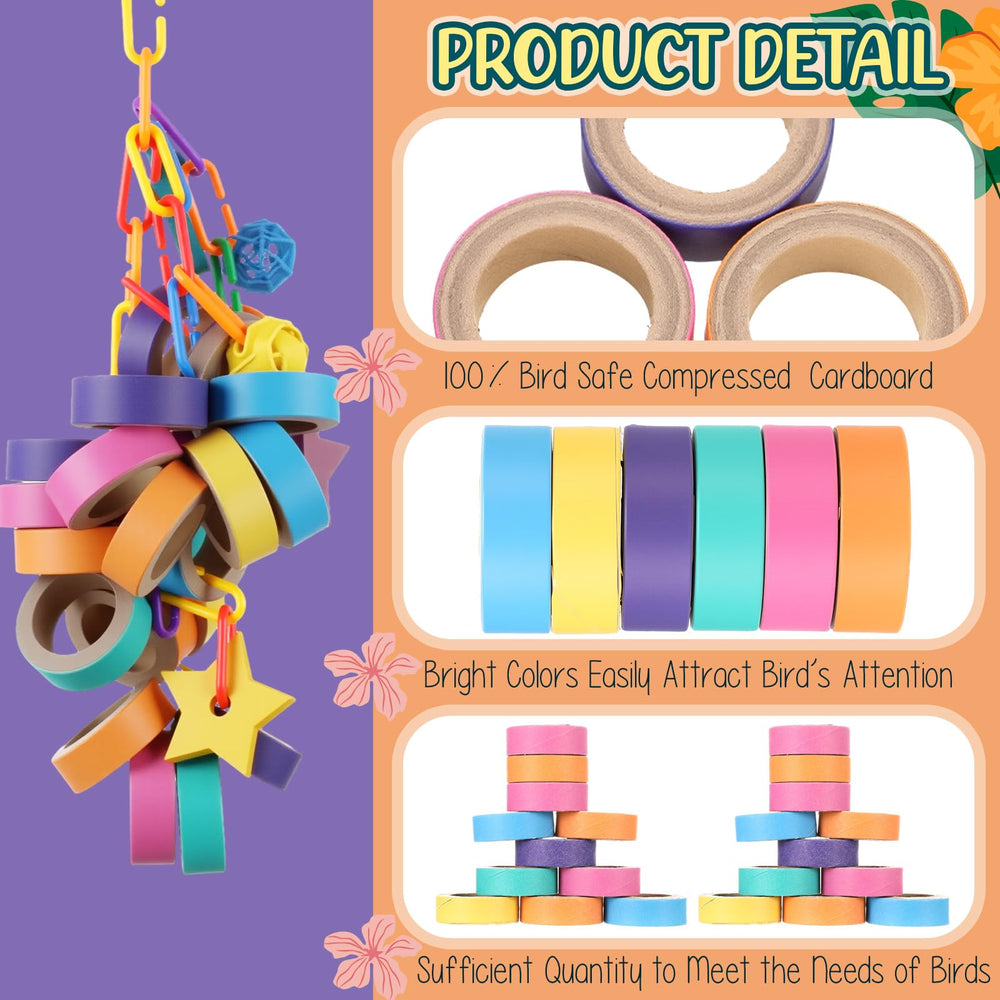 Skyygemm bagels bird toy inner 32mm hole for dexterous beak handling