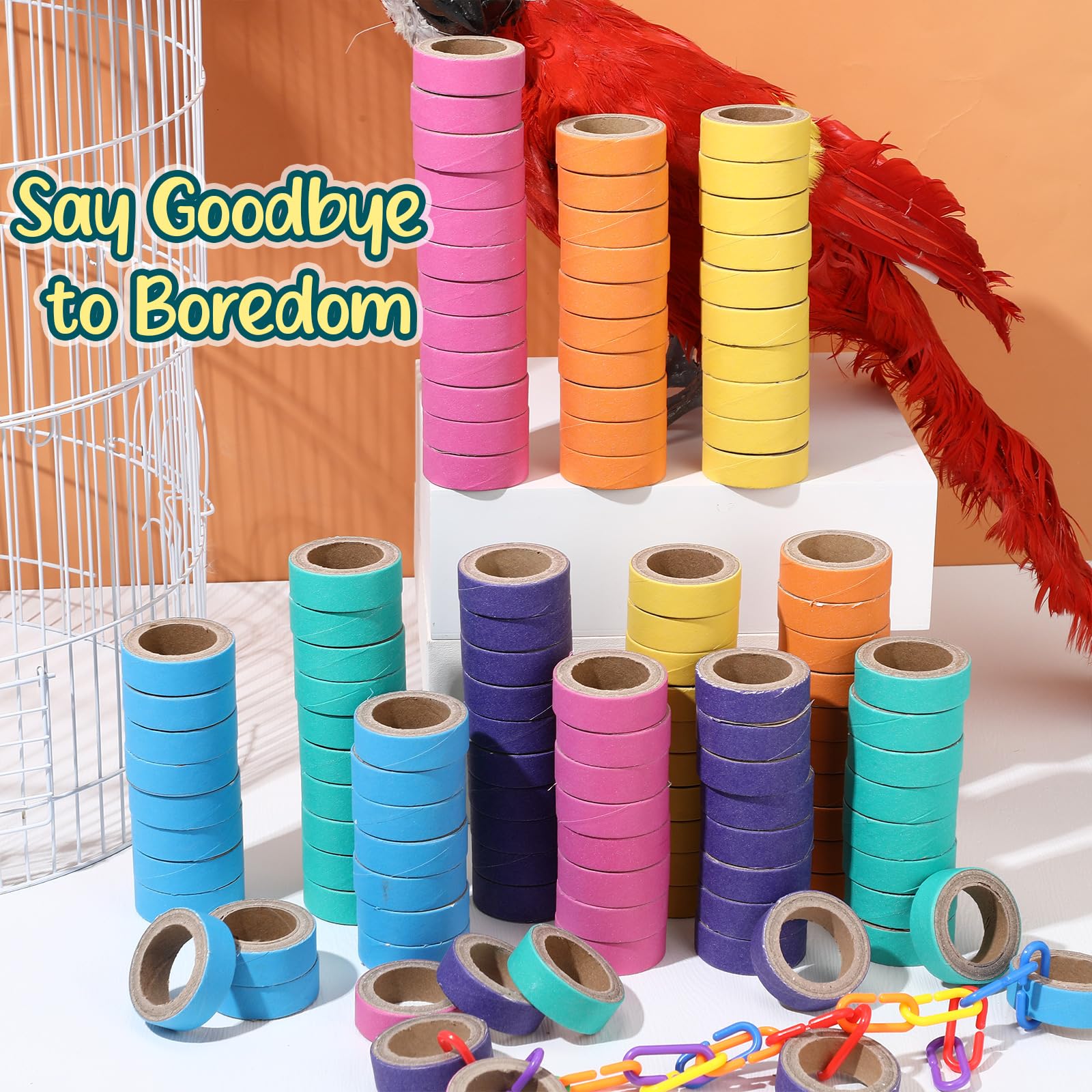 Skyygemm bagels bird toy outer 47mm diameter suited for bigger birds