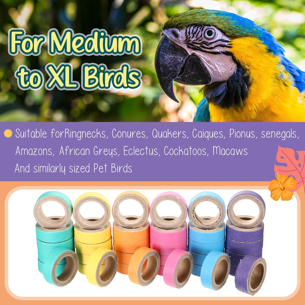 Skyygemm bagels bird toy six bright colors boosts visual interest