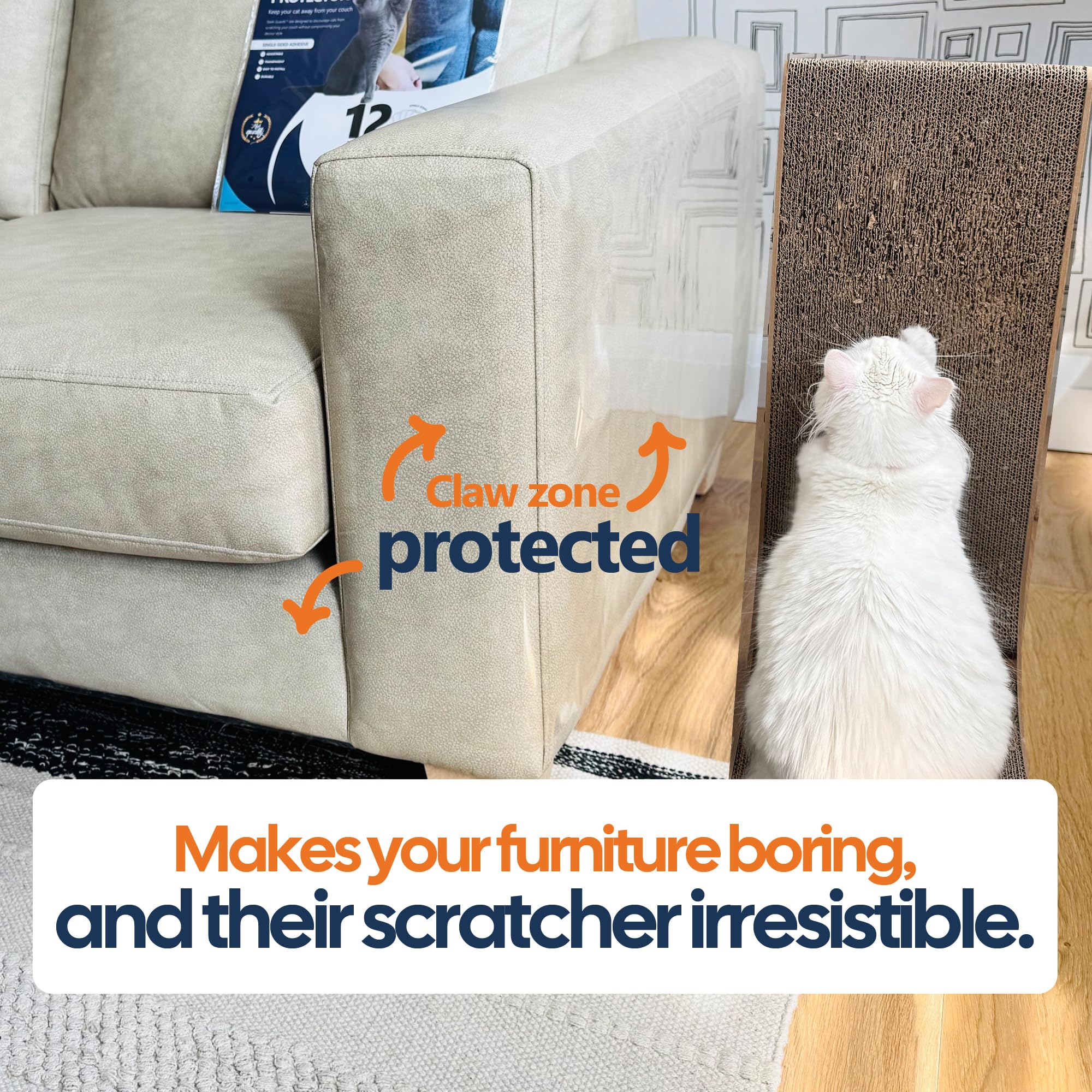 Sleek Guards anti-scratch sheets close-up highlighting claw-resistant material.