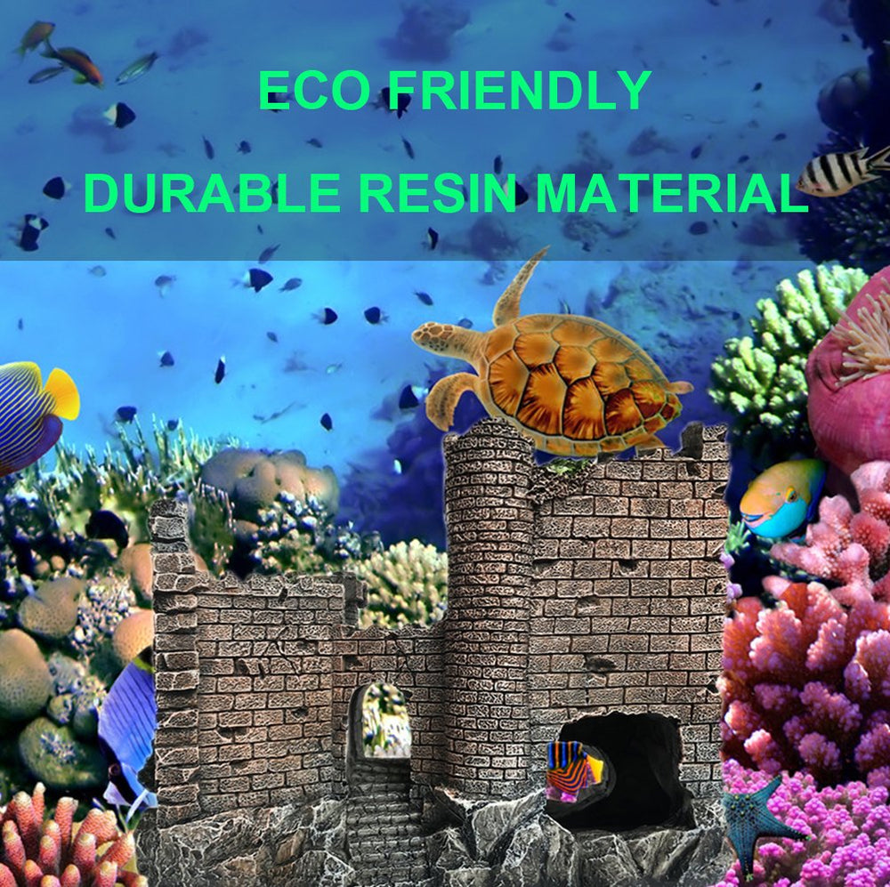 SLOCME Aquarium Castle Ornament cleaning friendly design for easy maintenance
