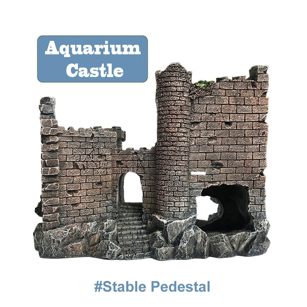 SLOCME Aquarium Castle Ornament packaging shows careful shipping protection