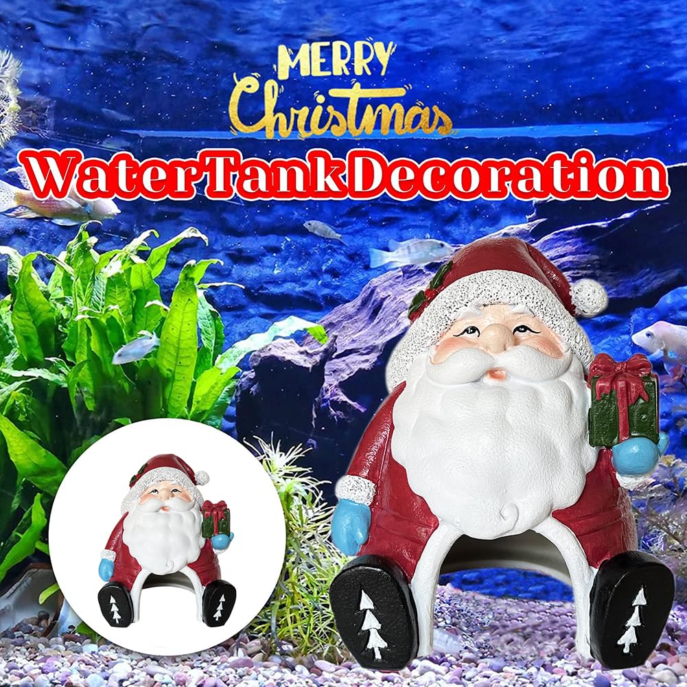 SLOCME Santa Claus decoration side detail shows compact size and easy-to-clean resin surface.