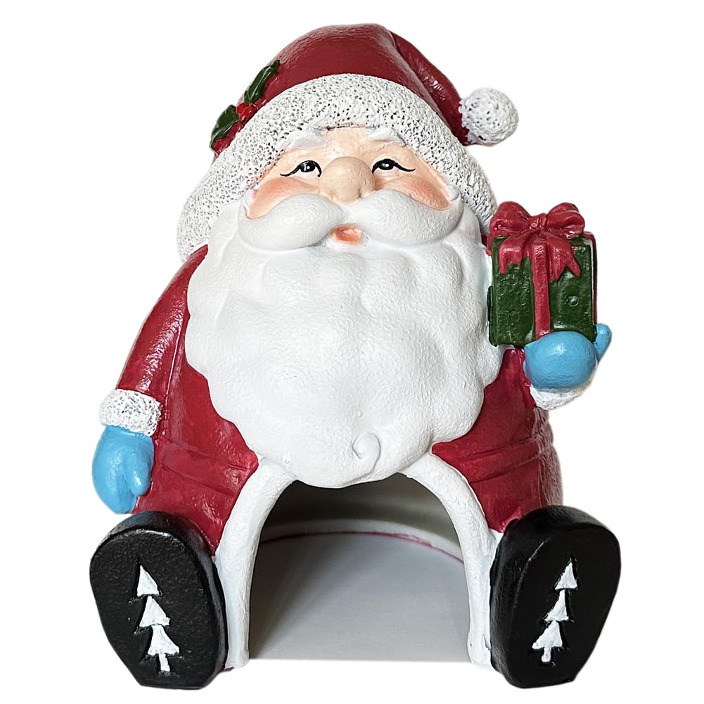 SLOCME Santa Claus aquarium decoration tank view highlights festive vibes and fish-friendly design.