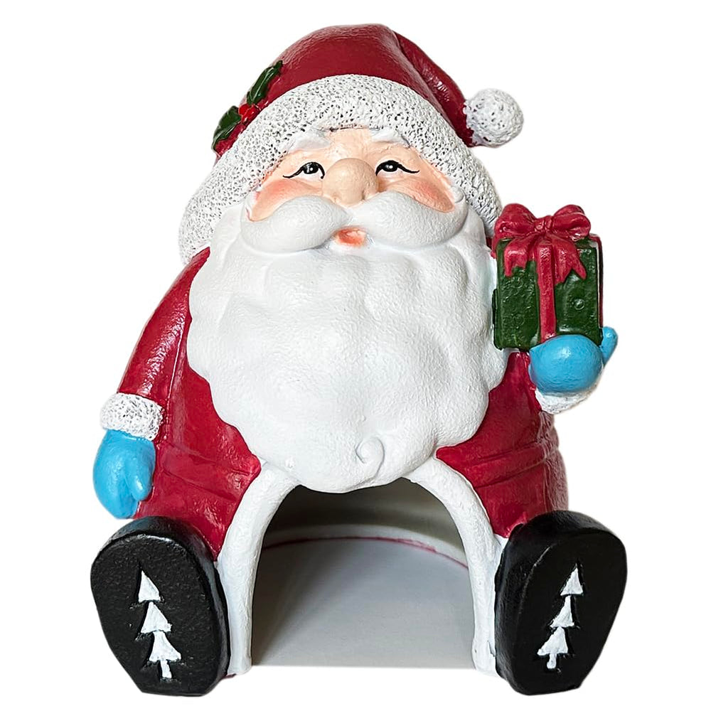 SLOCME Santa Claus aquarium decoration tank view highlights festive vibes and fish-friendly design.