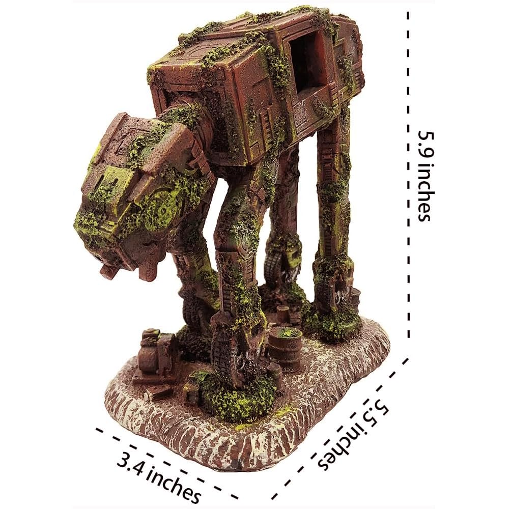 SLOCME imperial-walker-moss-paint-detail showcases intricate design that enhances tank ambience.