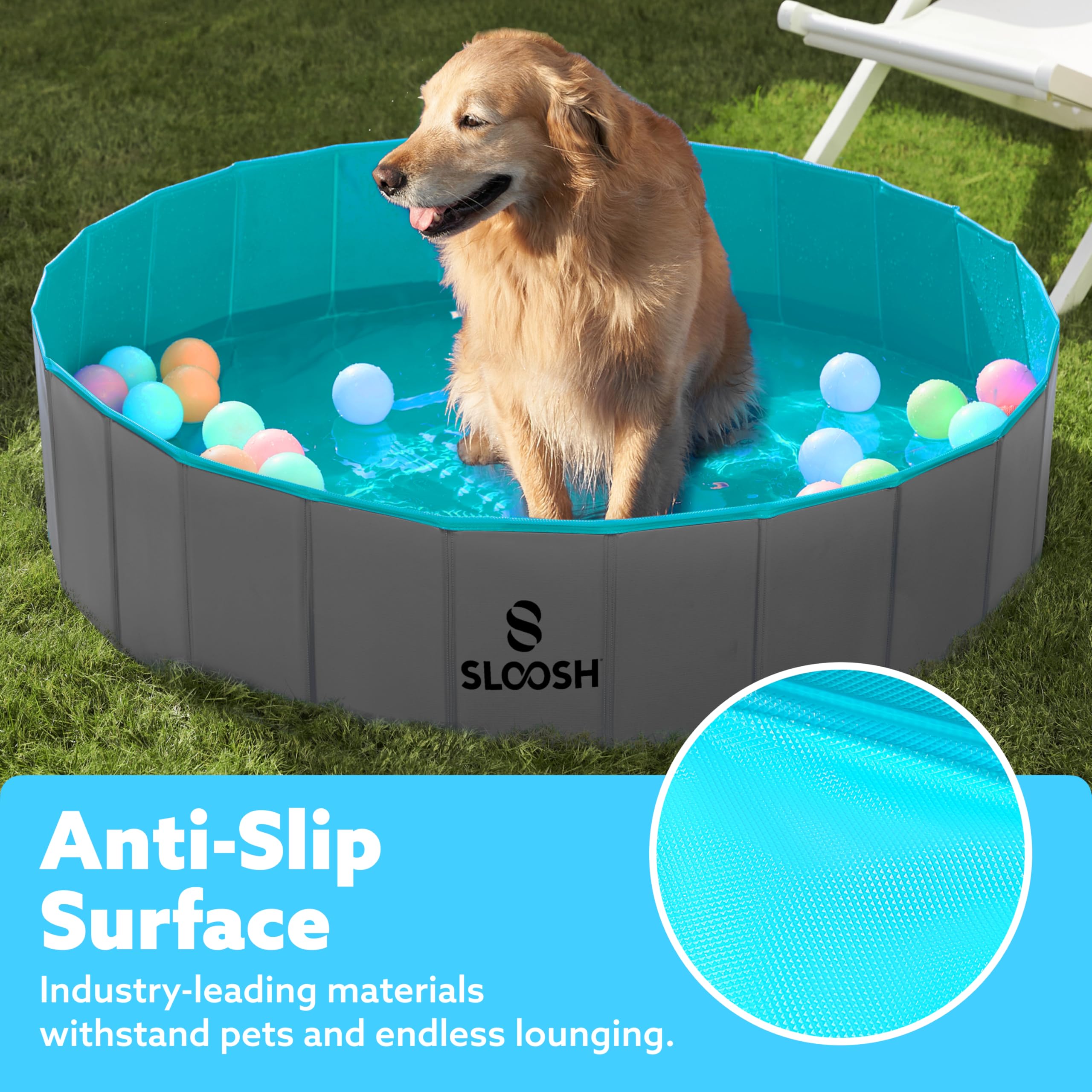 Sloosh durable PP board and PVC construction withstands active pets