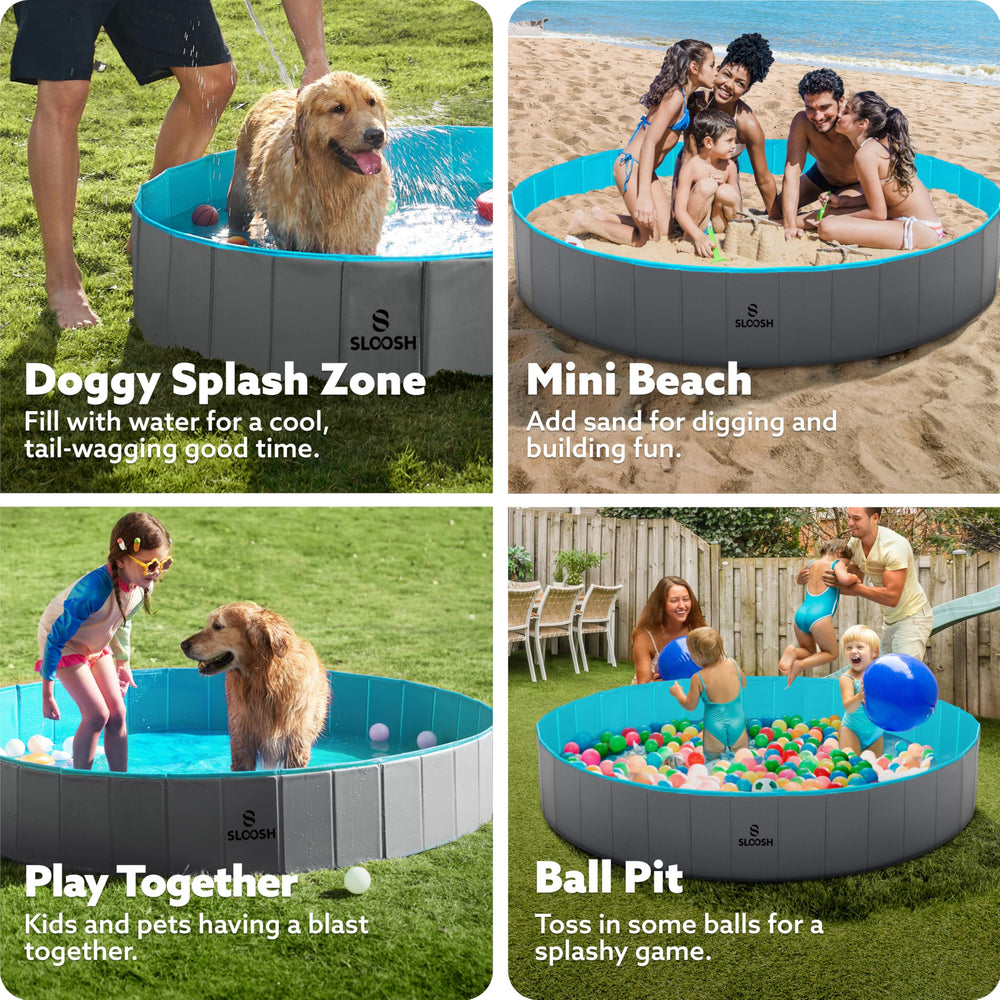 Sloosh foldable pool indoor outdoor - versatile for home and yard.