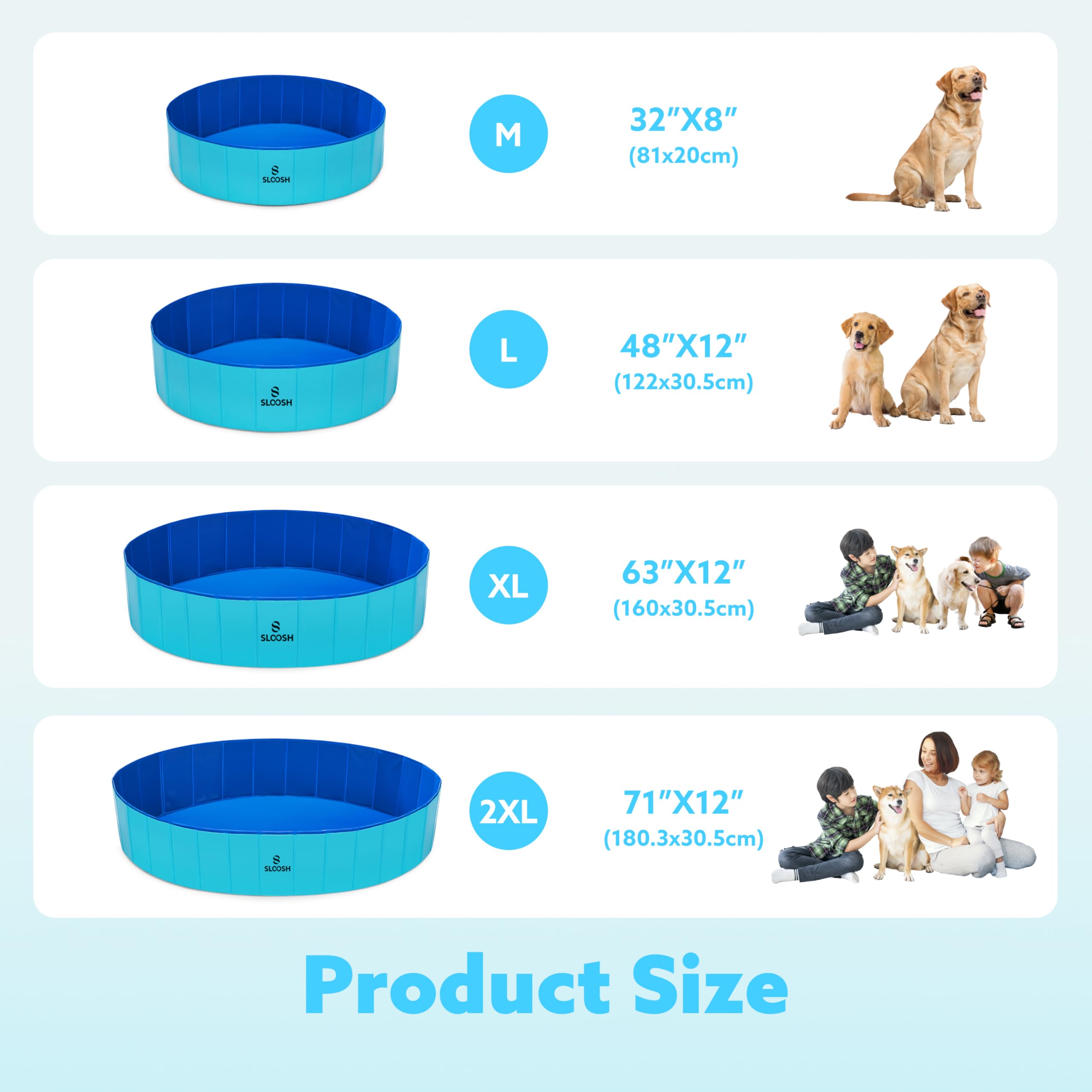 Sloosh Foldable Dog Pool suitable for indoor use and mess-free baths