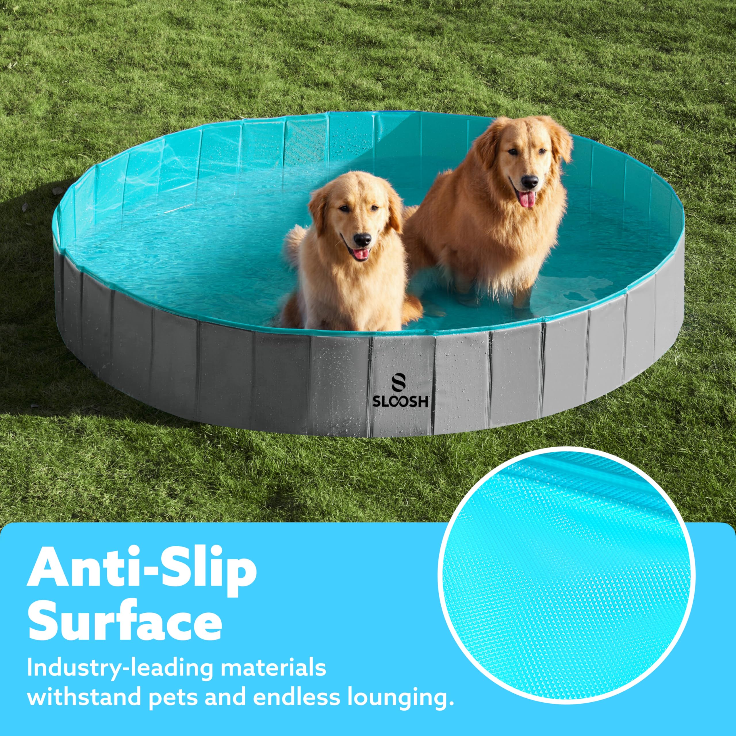 Sloosh foldable pool travel camping use - easy to carry on trips.