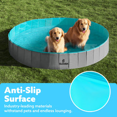 Sloosh foldable pool travel camping use - easy to carry on trips.