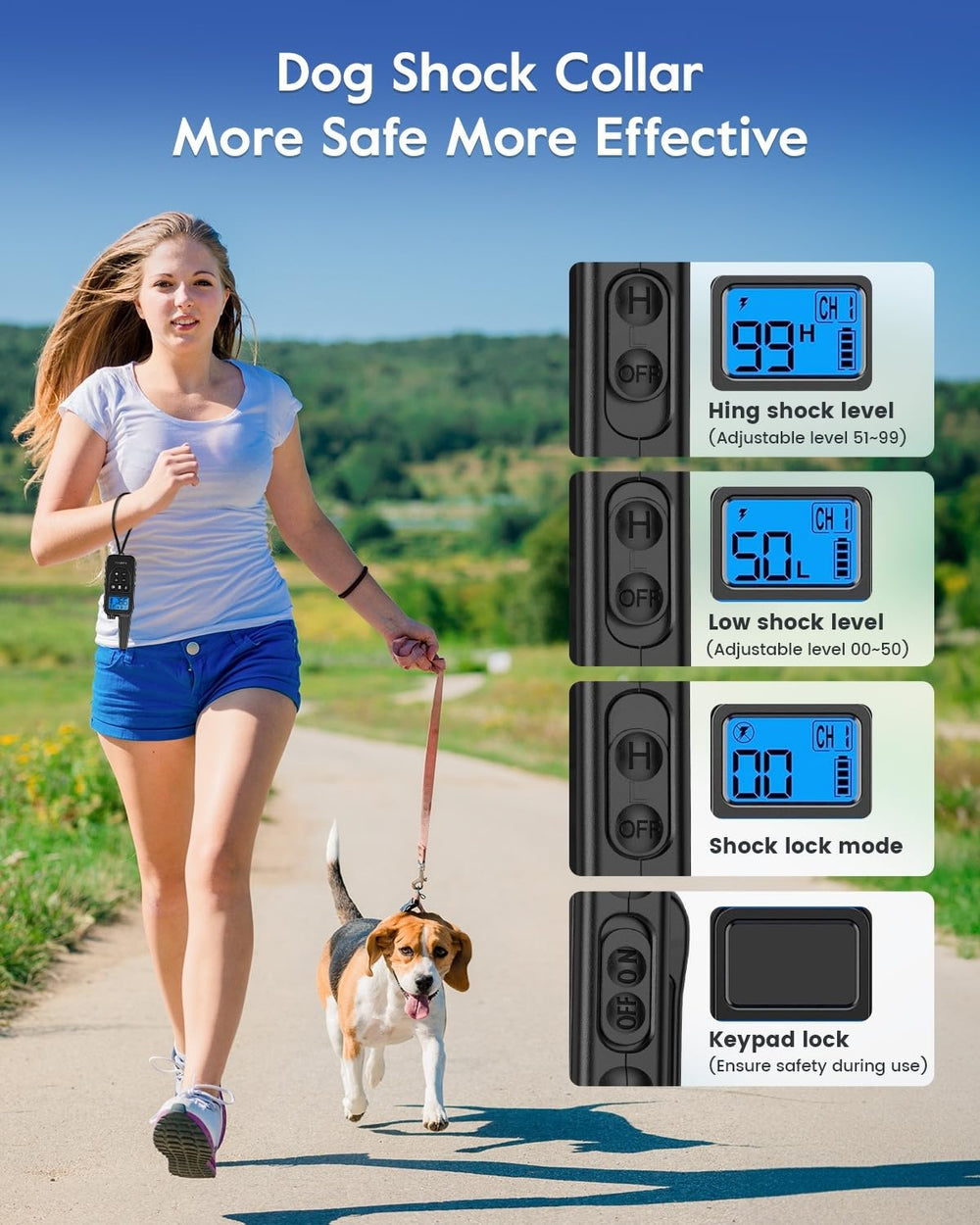 SLOPEHILL training collar beep mode cues for commands during training