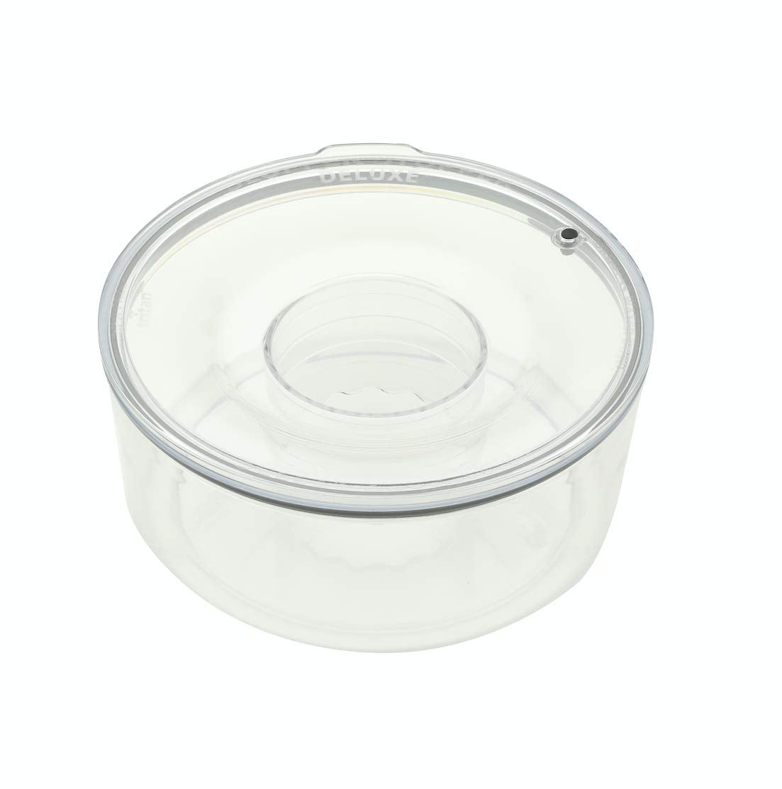 Slopper Stopper dripless bowl front view reduces floor mess for mammoth dogs.