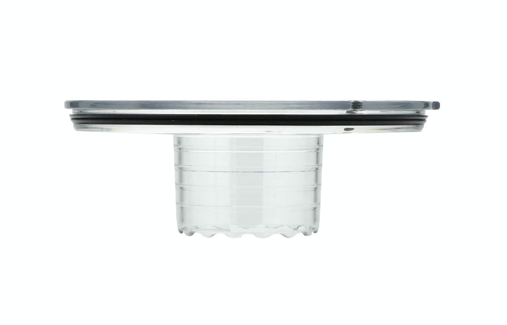 Slopper Stopper pressure plug close-up demonstrates secure closure for storage.