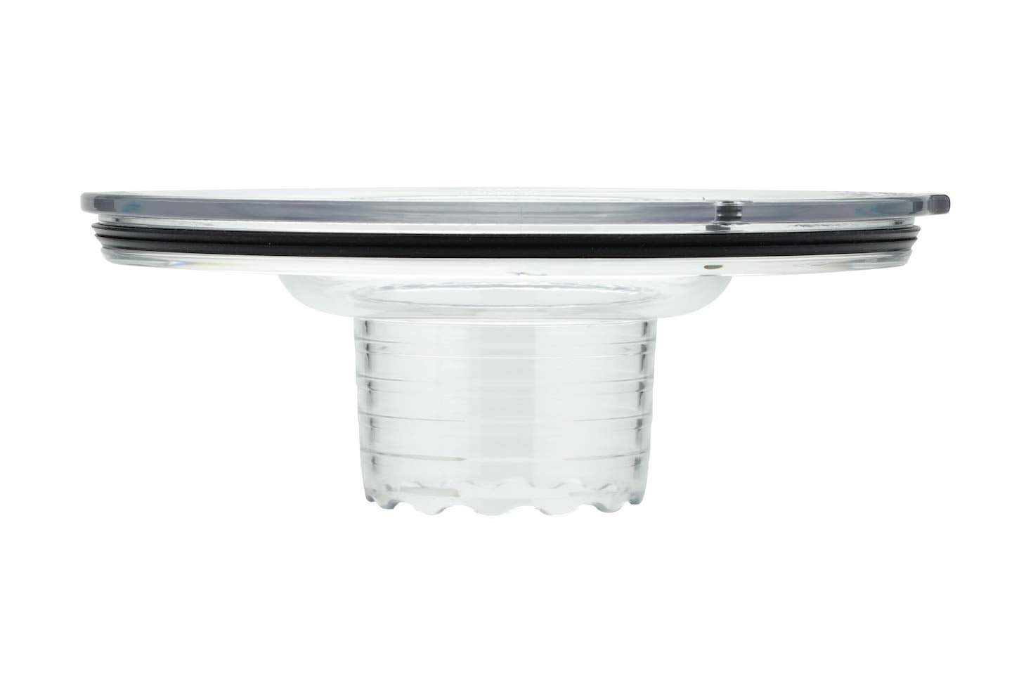 Slopper Stopper pressure plug detail stabilizes the unit on uneven ground.
