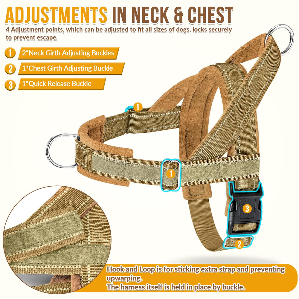 SlowTon adjustable neck and chest harness with quick-release buckle.