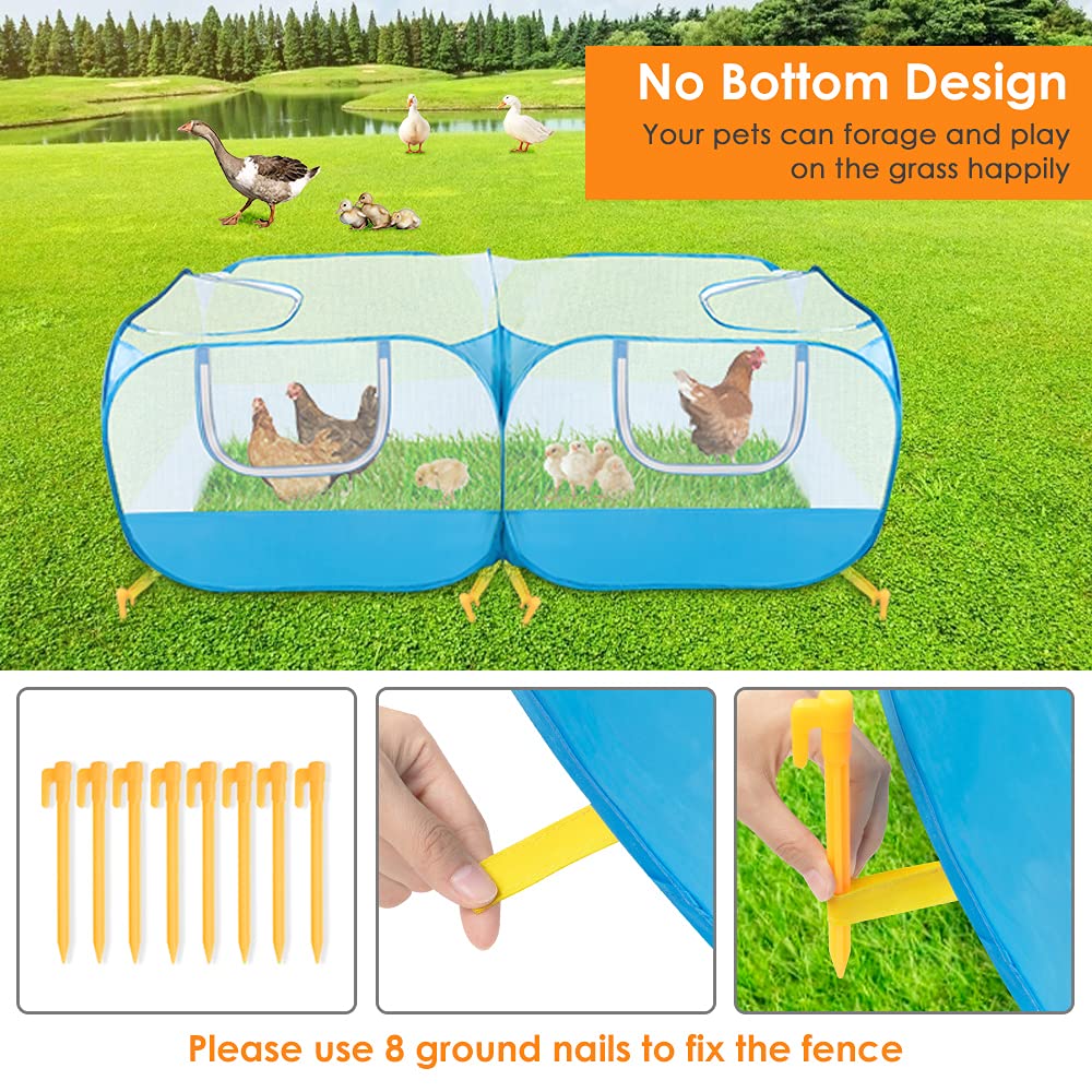 SlowTon chicken run coop mesh for visibility and ventilation.