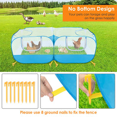 SlowTon chicken run coop mesh for visibility and ventilation.