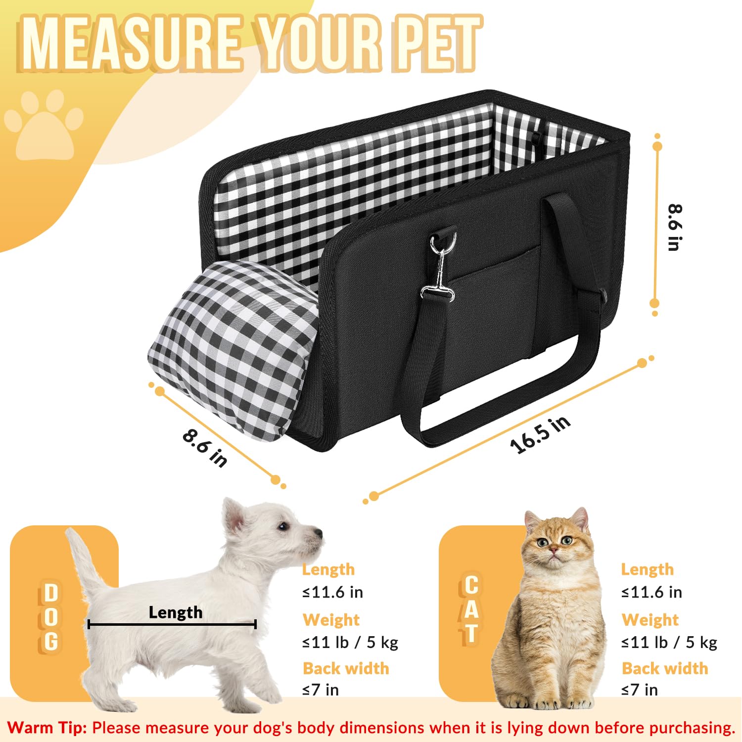 SlowTon console dog seat in-car view highlights elevated cozy space for small dogs.