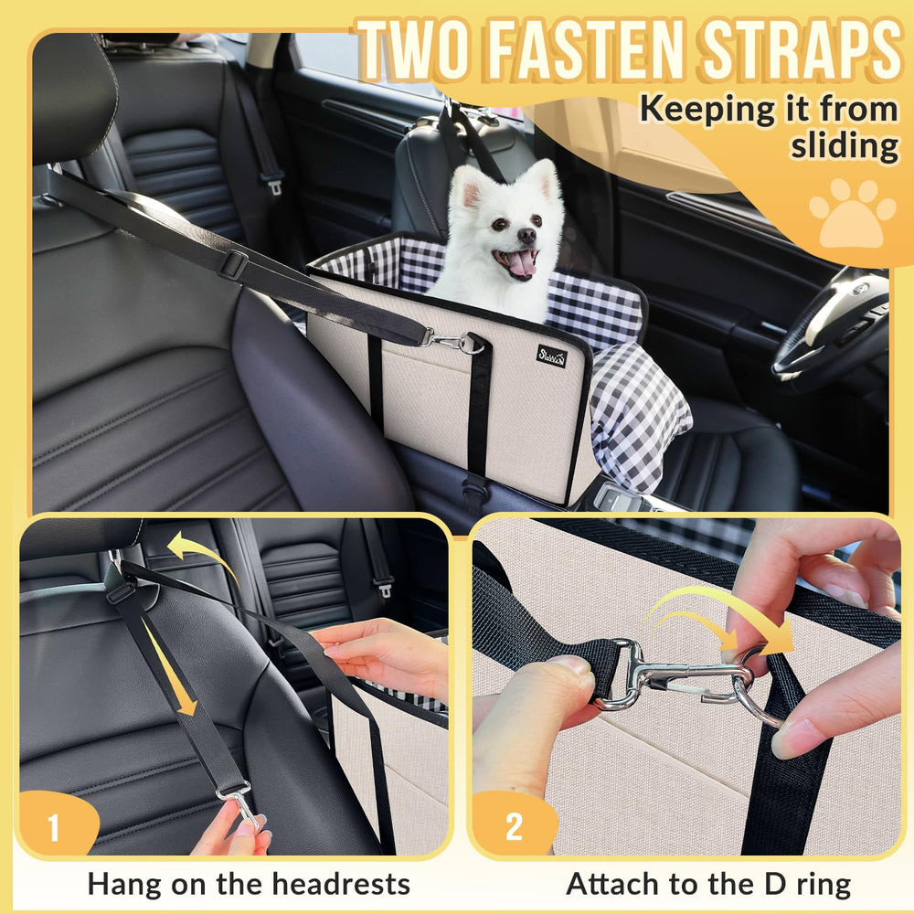 SlowTon anti-collapse dog seat uses plastic support boards to hold its shape during travel.