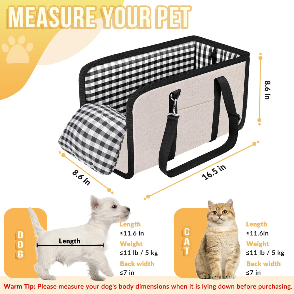 SlowTon console dog seat with headrest straps provides sliding prevention for safer car rides.