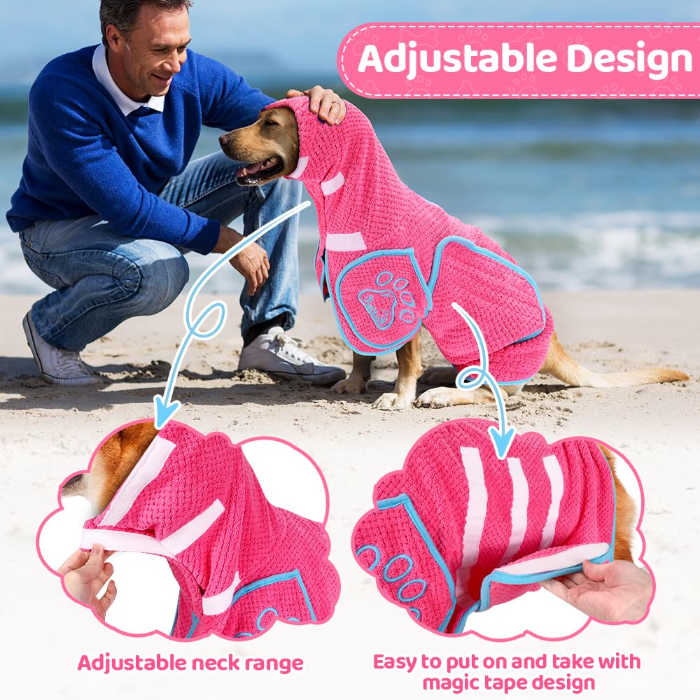 SlowTon dog bathrobe size chart helps find the right fit
