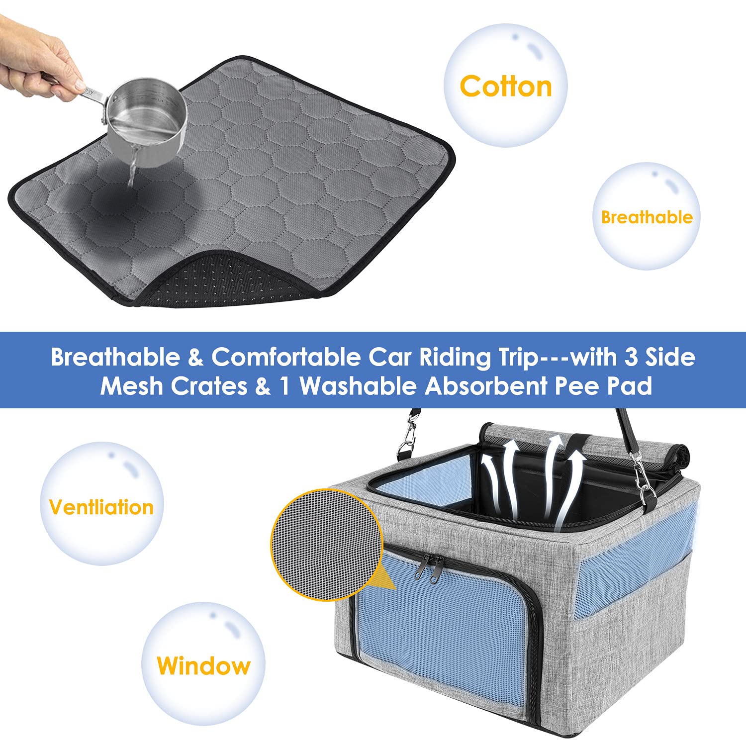 SlowTon dog booster seat in collapsed design for easy storage