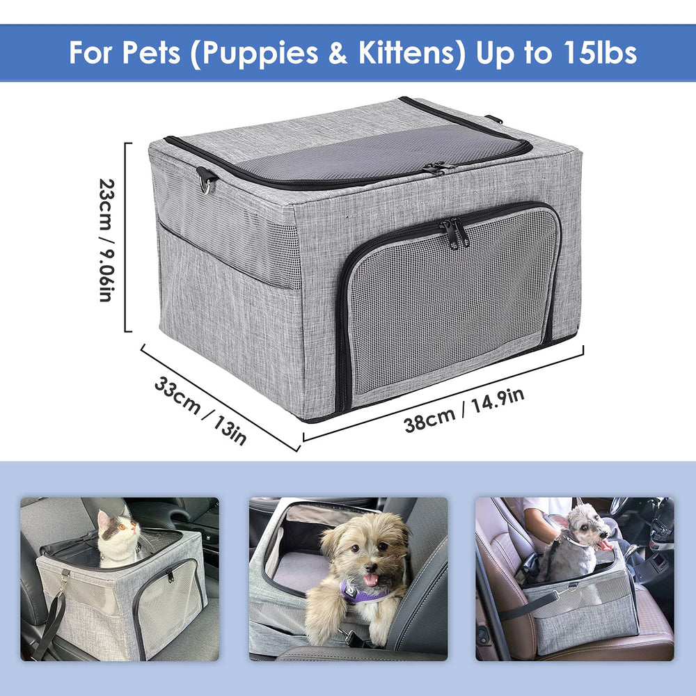 SlowTon booster seat with storage pockets for treats and accessories