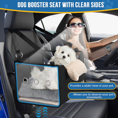 SlowTon dog car seat transparent sides let pets view surroundings for calmer journeys.