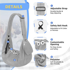 SlowTon Dog Carrier Sling adjustable-strap enables comfortable, customized lengths for different users