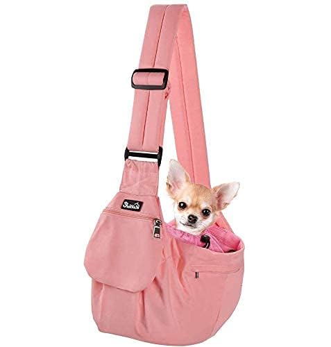 SlowTon carrier sling mouth with drawstring for easy access and pet security.