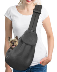 SlowTon dog carrier sling shoulder-strap highlights comfortable daily walks.