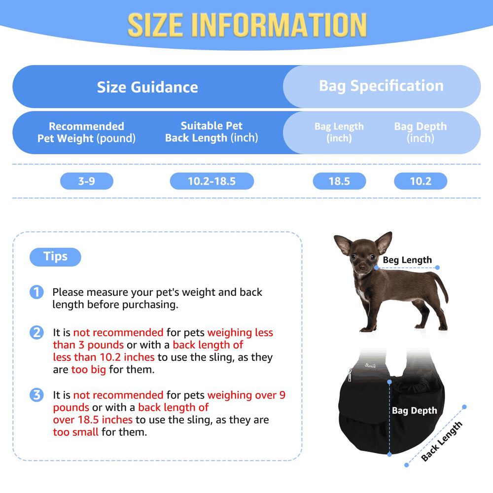 SlowTon dog carrier sling soft bottom design providing stable support for small pets.