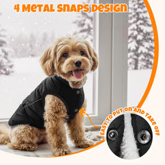SlowTon dog coat back leash hole for quick leash connection.