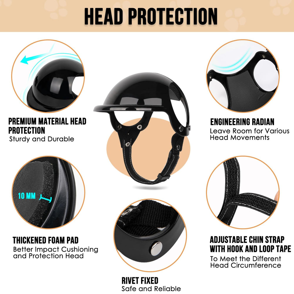 SlowTon dog goggles with clear lenses for wind-safe outdoor adventures