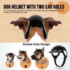SlowTon dog helmet ear holes design for comfortable wear during motion