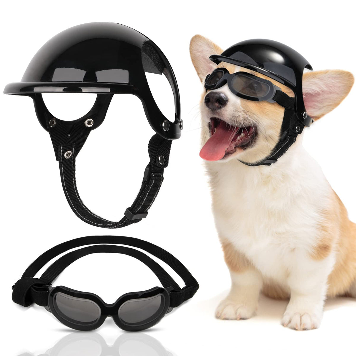 SlowTon dog helmet front view shows protective design for outdoor adventures