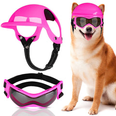 SlowTon dog helmet pink M provides stylish head protection for outdoor rides.