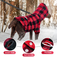 SlowTon dog hoodie hat with drawstring demonstrates adjustable warmth.